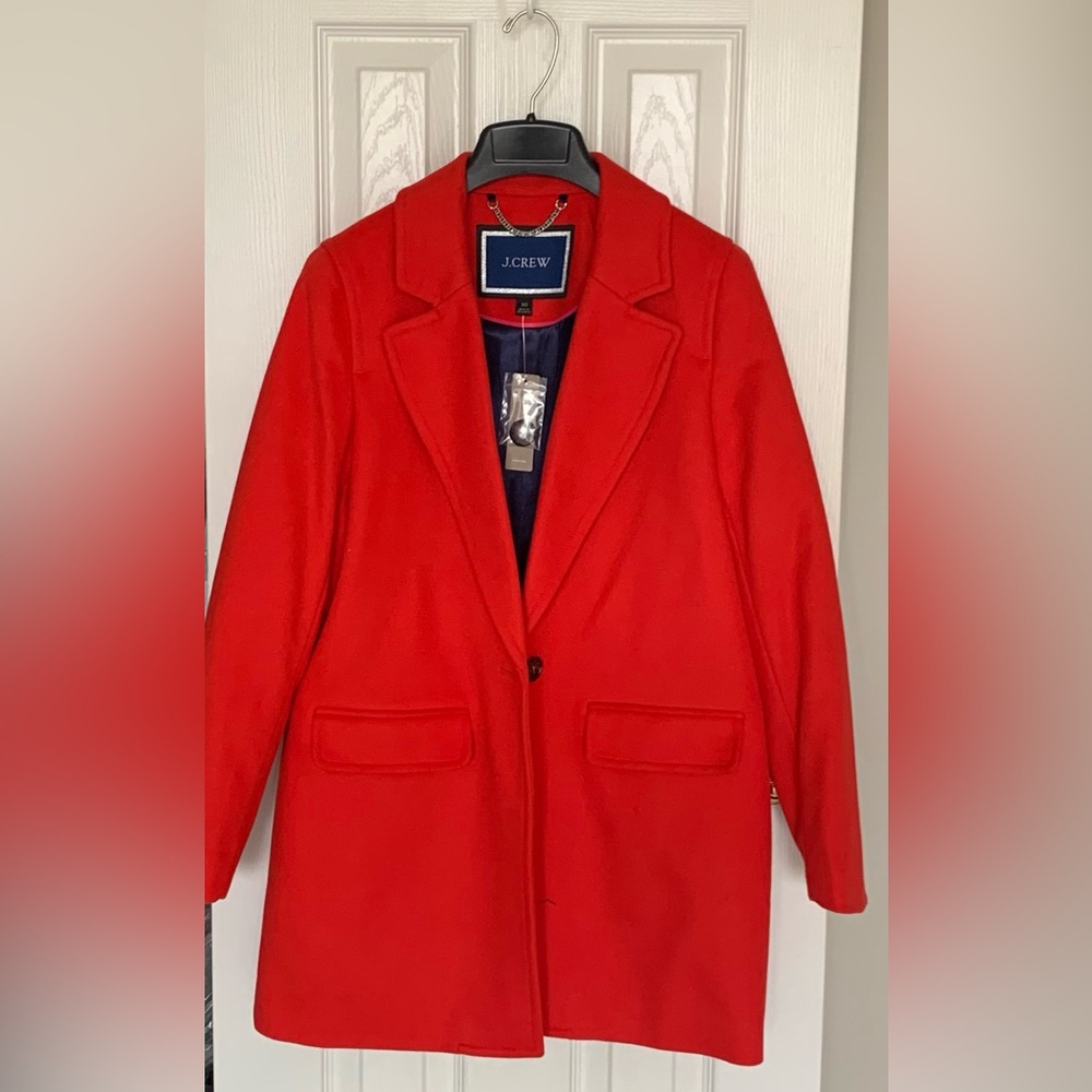 NWT J Crew Blazer Coat Italian Wool Cashmere Blend Size XW - Picture 2 of 6